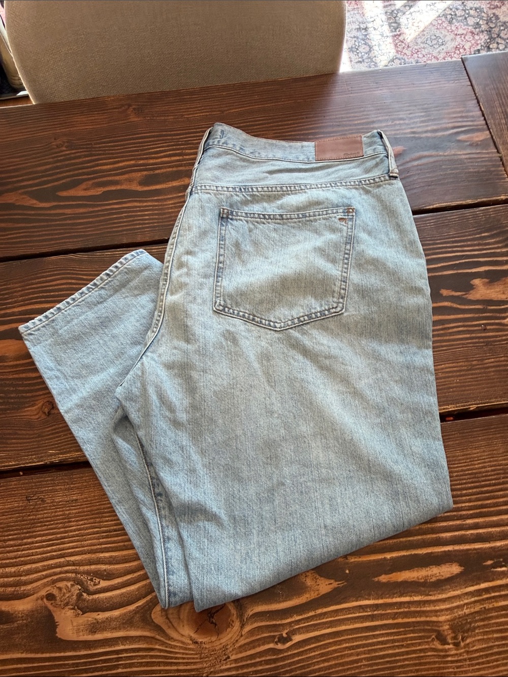 Madewell Straight-Leg Jeans in Light Blue Denim